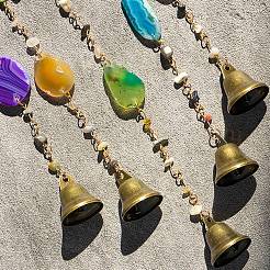 7 Chakra Natural & Synthetic Mixed Stone Chips Tree of Life Suncatchers&nbsp;HJEW-F027-04