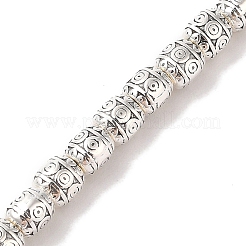 Barrel Tibetan Style Alloy Bead Strands&nbsp;TIBEB-O007-37-NR
