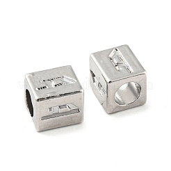 Rack Plating Alloy European Beads&nbsp;PALLOY-Z022-15P