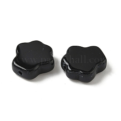 ガラスビーズ  温度感知色変化ビーズ  花  ブラック  13.5x13.5x5mm  穴：1.3mm&nbsp;GLAA-P072-02E