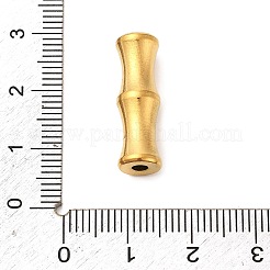 304ステンレススチールビーズ  竹の共同  ゴールドカラー  22x7mm  穴：2.5mm&nbsp;STAS-P395-13G
