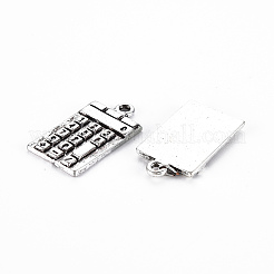 合金のチベット風チャーム  カドミウムフリー＆鉛フリー  電卓  アンティークシルバー  23.5x13x2mm  穴：1.6mm&nbsp;PALLOY-S120-251-RS