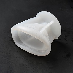 3DクリスマスハットDIYキャンドルシリコンモールド  香りのよいキャンドル作りに  ホワイト  8.8x7.5cm  内径：8x7のCM&nbsp;CAND-B002-08
