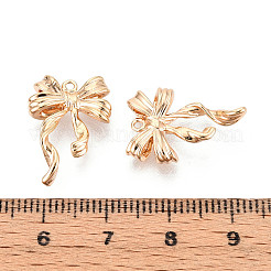 真鍮チャーム  カドミウムフリー＆ニッケルフリー＆鉛フリー  蝶結び  18KGP本金メッキ  19.5x13.5x4.5mm  穴：1.2mm&nbsp;KK-N234-08G