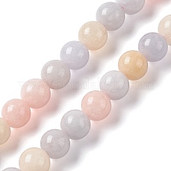Natural White Jade Imitation Morganite Beads Strands&nbsp;G-I334-04B