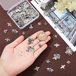 108Pcs 9 Style Tibetan Style Alloy Pendants&nbsp;FIND-CA0005-97