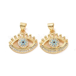 Brass Micro Pave Cubic Zirconia Pendants&nbsp;ZIRC-P106-42G