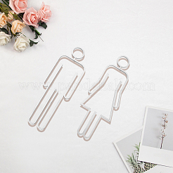 Acrylic Adhesive Backed Men's and Women's Restroom Signs&nbsp;AJEW-WH20054-401A