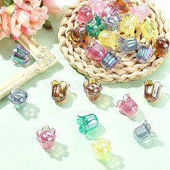 50Pcs UV Plating Opaque Acrylic Beads&nbsp;MACR-CJ0002-22