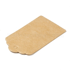 クラフト紙フラワーヘッドギフトタグ100個。  ブランク  バリーウッド  5.05x3x0.05cm  穴：2.5mm&nbsp;CDIS-B001-01B