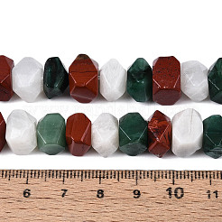 Natural Fuchsite & Red Jasper & Rainbow Moonstone Beads Strands&nbsp;G-T144-16A-01