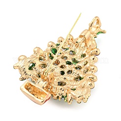 Christmas Tree Theme Zinc Alloy with Rhinestone Brooches&nbsp;JEWB-B018-02G-02