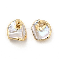 バロック ナチュラル ケシ パール ナゲット チャーム  真鍮パーツ  ライトゴールド  6~10x6~8x3~5mm  穴：1.2~1.4mm&nbsp;PEAR-P004-62KCG