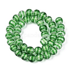 Handmade Foil Glass Beads Strands&nbsp;FOIL-N033-05D