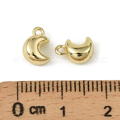 真鍮製チャーム  カドミウムフリー＆ニッケルフリー＆鉛フリー  ムーン  14KGP本金メッキ  9x6x4.5mm  穴：1.2mm&nbsp;KK-C107-04A-G