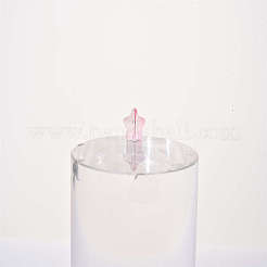 20個スプレー塗装ガラスビーズ  グリッターパウダー付き  スター  ピンク  8x8.5x4mm  穴：1mm&nbsp;GLAA-YW0001-13