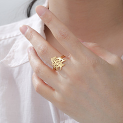 304 Stainless Steel Cuff Open Rings&nbsp;WG669A8-02