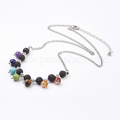 Gemstone Natural & Synthetic Mixed Stone Beads Jewelry Sets&nbsp;SJEW-JS00950