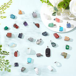 Natural & Synthetic Mixed Gemstone Pendants&nbsp;G-SC0001-36