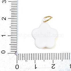 スプレー塗装された304ステンレススチールペンダント  梅の花のチャーム  ゴールドカラー  きいろ  17x15x4.5mm  穴：4.5mm&nbsp;STAS-D262-02C