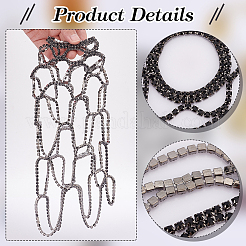 Rhinestone Mesh Headpiece Cap&nbsp;AJEW-WH0413-82B