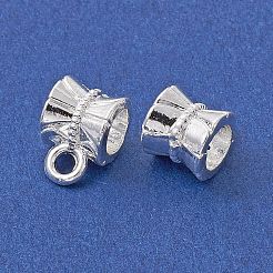 合金チューブベイル  長持ちメッキ  ループベイル  ドラム  銀  9x6.5x6mm  穴：1.4mm  内径：4mm&nbsp;FIND-B029-25S