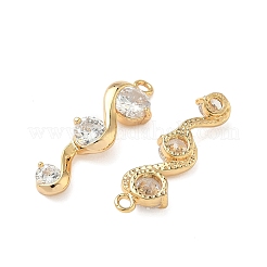 Brass Micro Pave Cubic Zirconia Pendants&nbsp;KK-Z136-61G