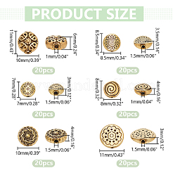 130pcs 6 Style Tibetan Style Alloy Beads&nbsp;FIND-PH0018-60