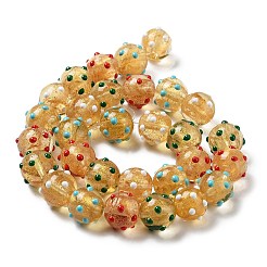 Handmade Bumpy Lampwork Beads Strands&nbsp;LAMP-P059-A04