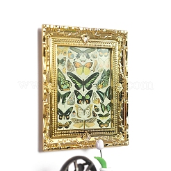 プラスチック製絵画ミニチュア装飾品  マイクロランドスケープドールハウスアクセサリー  小道具の装飾のふりをする  ライトカーキ  77x65mm&nbsp;PW-WGCAA46-01