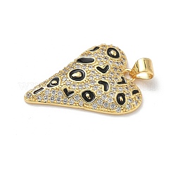Brass Micro Pave Cubic Zirconia Pendants&nbsp;KK-P330-08B-G03