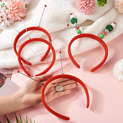 布製とプラスチック製のヘアバンド  女性の女の子のためのヘアアクセサリー  クリムゾン  210x120x14mm  内径：105mm&nbsp;OHAR-TAC0020-01E