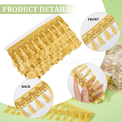 12M Filigree Polyester Lace Fringe Trim&nbsp;OCOR-WH0089-12A