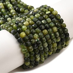 Natural Canadian Jade Beads Strands&nbsp;G-G259-C04-4x4mm