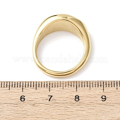 304ステンレス鋼ガラスカフオープンリング  イオンプレーティング（ip）  18KGP本金メッキ  usサイズ7 1/4(17.5mm)&nbsp;RJEW-P177-02B-G