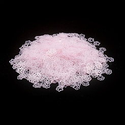 プラスチックスパンコールビーズ  マットなスタイル  縫製工芸品の装飾  猫の足跡  ミスティローズ  6x7x0.3mm&nbsp;PVC-R024-09B