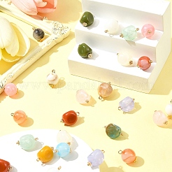 38個19色アクリルパーツ  真鍮のループを有します  ナゲットとラウンド  ミックスカラー  16.5~19x12~12.5x11.5~12mm  穴：1.8~2mm  2個/スタイル&nbsp;MACR-FS0001-80