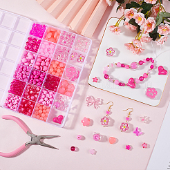 Opaque & Transparent Acrylic Beads Kits&nbsp;MACR-SP0001-48D