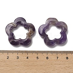 天然石アメジストカボション  5-花弁中空の花  29x30x6mm&nbsp;G-Q190-05D