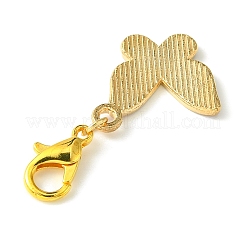 合金エナメル蝶のペンダントの装飾  カニカン付き  ミックスカラー  30mm&nbsp;HJEW-JM01545
