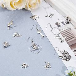 Tibetan Style Alloy Puppy Pendants&nbsp;TIBEP-SC0001-41AS