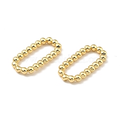 Rack Plating Brass Imitation Round Beading Links Rings&nbsp;KK-G416-55G