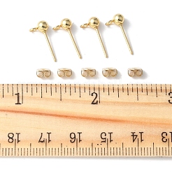 40Pcs 304 Stainless Steel Ball Post Stud Earring Findings&nbsp;STAS-FS0001-76G