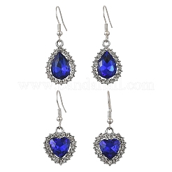 2 Pairs 2 Styles Alloy Rhinestone Dangle Earrings&nbsp;EJEW-JE07414
