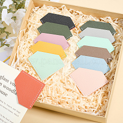 12Pcs 12 Colors PU Leather Diamond Shape Bookmarks&nbsp;AJEW-CL0001-22