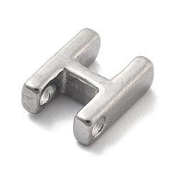 304ステンレススチールチャーム  レターチャーム  文字h  9.5x7.5x3mm  穴：1.6mm&nbsp;STAS-R138-07P-H