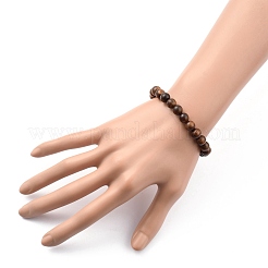Unisex Natural Wood Beaded Stretch Bracelets Sets&nbsp;BJEW-JB05463