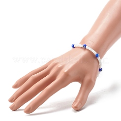 Glass Beads & Handmade Lampwork Beads Stretch Bracelets for Kid&nbsp;BJEW-JB06475-03