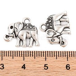 チベットスタイル合金チャームペンダント  カドミウムフリー＆鉛フリー  象  アンティークシルバー  15x17x3mm  穴：2mm&nbsp;LS-TIBEP-A124745-AS-LF