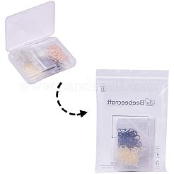 プラスチックピアスフック  水平ループ付き  ミックスカラー  11x9x0.6mm  22ゲージ  穴：0.5mm  30個/カラー  120個/箱&nbsp;KY-PH0007-07